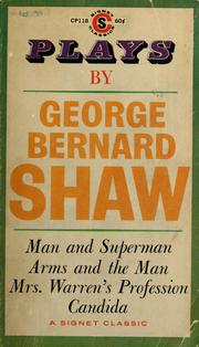 Cover of: Plays by George Bernard Shaw by George Bernard Shaw