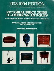 Cover of: Pictorial price guide to American antiques and objects made for the American market: more than 5000 illustrated and priced objects