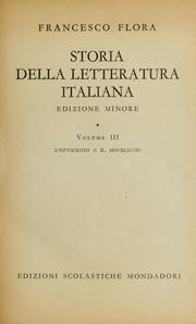 Cover of: Storia della letteratura italiana