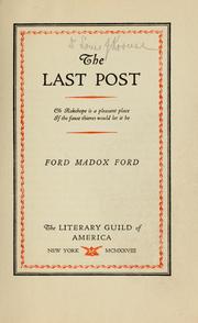 Cover of: The last post by Ford Madox Ford