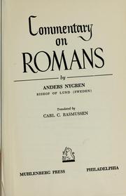 Cover of: Commentary on Romans by Anders Nygren