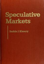 Cover of: Speculative markets