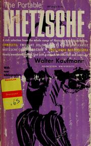 Cover of: The portable Nietzsche: selected and translated, with an introd., pref. and notes