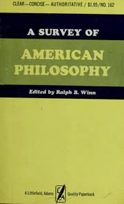 Cover of: American philosophy