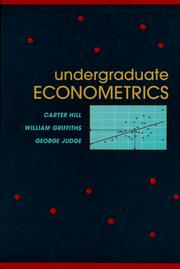 Cover of: Undergraduate econometrics