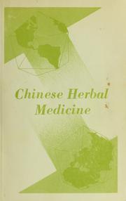 Cover of: Chinese herbal medicine by Chen-Pien Li