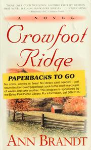 Cover of: Crowfoot Ridge | Ann Brandt