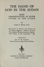 Cover of: The hand of God in the Sudan: more demonstrations of divine power in the Sudan