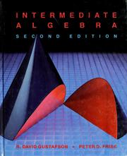Cover of: Intermediate algebra by R. David Gustafson