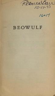 Cover of: Beowulf.: A new translation with an introd. by Burton Raffel.
