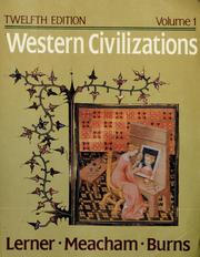 Cover of: Western civilizations by Robert E. Lerner
