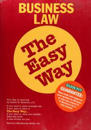 Cover of: Business law the easy way by Robert W. Emerson