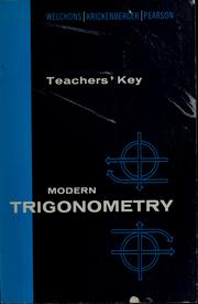 Cover of: Modern trigonometry | A. M. Welchons
