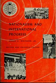 Cover of: Nationalism and international progress by Urban George Whitaker