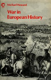 Cover of: War in European history