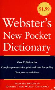 Cover of: Webster's new pocket dictionary