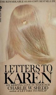 Cover of: Letters to Karen by Charlie W. Shedd