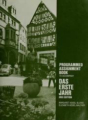 Cover of: Programmed assignment book to accompany Das erste Jahr