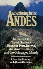 Cover of: Adventuring in the Andes by Charles Frazier