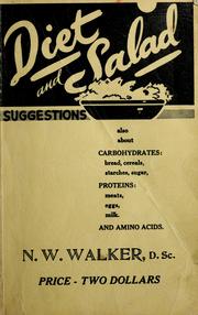 Cover of: Diet and salad suggestions: for use in connection with vegetable and fruit juices