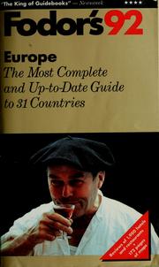 Cover of: Fodor's Europe - 1992 by Fodor's, Fodor's