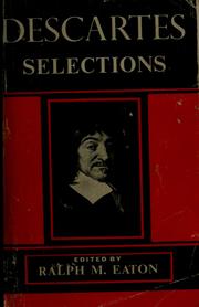 Cover of: Descartes: Selections