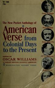 Cover of: The new pocket anthology of American verse: from colonial days to the present
