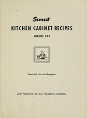 Cover of: Sunset's Kitchen cabinet recipes.