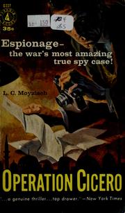 Cover of: Operation Cicero by L. C. Moyzisch