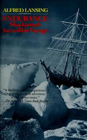 Cover of: Endurance: Shackleton's Incredible Voyage
