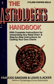 Cover of: The astrologer's handbook by Frances Sakoian