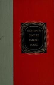 Cover of: Nineteenth-century English books: some problems in bibliography.