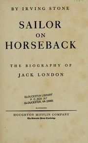 Cover of: Sailor on horseback by Irving Stone