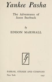 Cover of: Yankee pasha by Edison Marshall