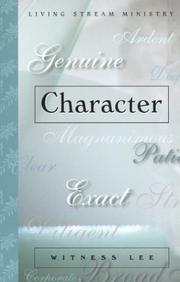 Cover of: Character