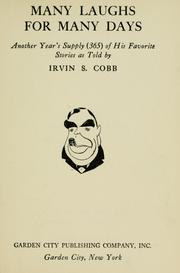 Cover of: Many laughs for many days by Irvin S. Cobb