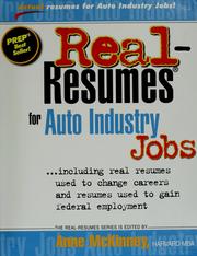 Cover of: Real-Resumes for Auto Industry Jobs by Anne McKinney