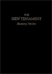 Cover of: New Testament Recovery Version (large 9 1/4" x 6 1/4", black)