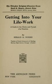 Cover of: Getting into your life-work: a guide to the choice and pursuit of a vocation