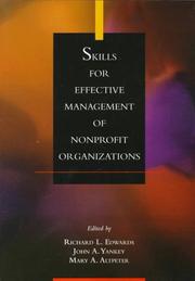 Cover of: Skills for effective management of nonprofit organizations