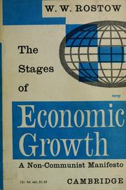 Cover of: The stages of economic growth by Walt Whitman Rostow