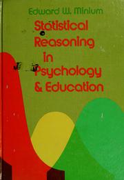Cover of: Statistical reasoning in psychology and education