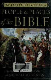 Cover of: The Oxford guide to people & places of the Bible by edited by Bruce M. Metzger, Michael D. Coogan.