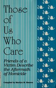 Cover of: Those of us who care by compiled by Marilyn M. Hansen.