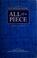Cover of: All of a piece