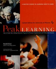 Cover of: Peak learning by Ronald Gross