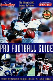 Cover of: Pro football guide