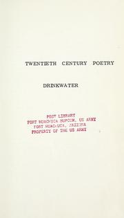 Cover of: Twentieth-century poetry