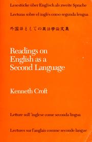 Cover of: Readings on English as a second language: for teachers and teacher-trainees. by Kenneth Croft