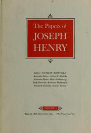 Cover of: The papers of Joseph Henry.